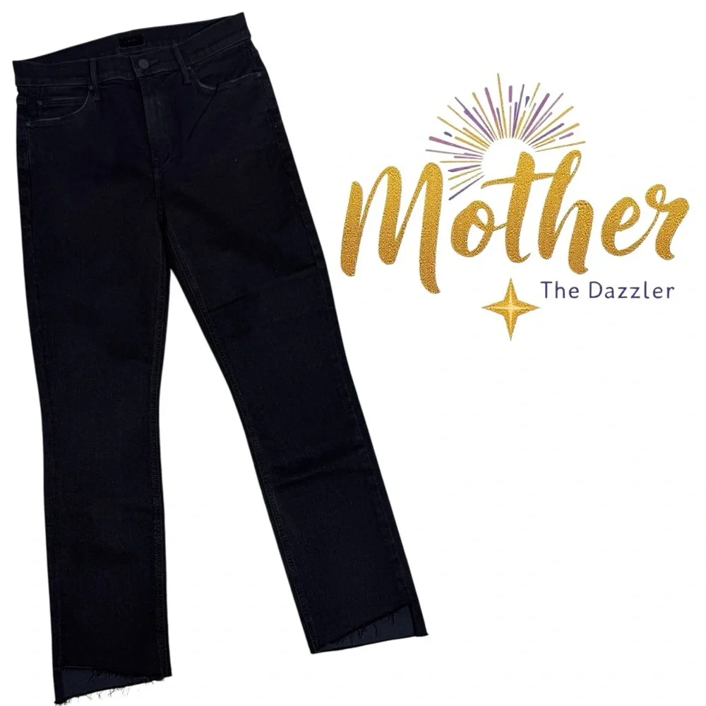 MOTHER The Dazzler Mid-Rise Ankle Fray Jeans
Black Not Guilty Wash Size 28 - Picture 2 of 10